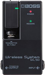 WL-50 BOSS Wireless System - sistema sem fio p/ guitarra/ baixo / violão