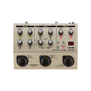 Pedal BOSS VE-8 p/ Voz e Violão Acoustic Singer