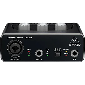 Interface de áudio BEHRINGER UM2 U-PHORIA USB