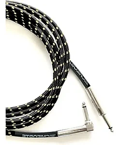 Cabo p/ Instrumento TECNIFORTE P10 x P10 em L linha MAMMOTH TEXTIL 3M