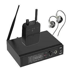 Retorno de Palco Sem Fio com Fone In Ear Profissional AKG WP300 IEM