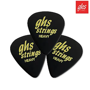 kit c/ 3 Palhetas GHS Black Heavy modelo A55 (3 Unidades) 0.96mm
