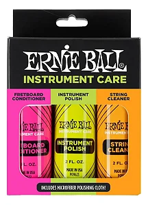 Kit de Cuidados para Instrumento Ernie Ball com Flanela