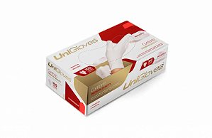 Luva Látex sem Pó Conforto Premium Quality Tam M Unigloves cx 100