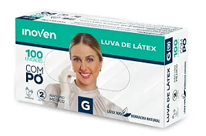Luva Látex com Pó Industrial Tam G Inoven cx 100