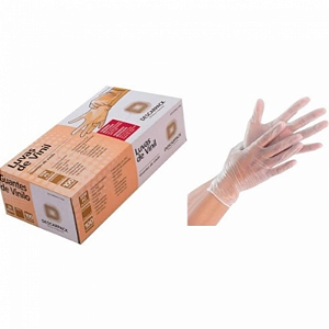 Luva Vinil sem Pó Tam P Uso Médico Descarpack cx 100