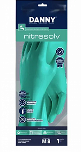 Luva Nitrílica Forrada Tam P Verde Danny