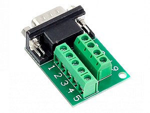 Adaptador DB9 Serial RS232 Fêmea para Borne 9 Pinos