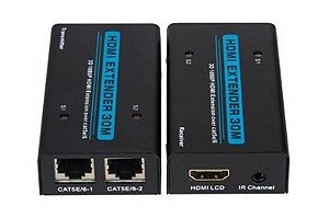 Extensor HDMI 30m sobre 2 cabos Cat5e