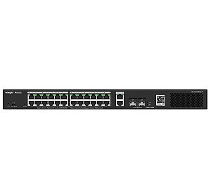 Switch Gerenciável 24 Portas Giga  POE + 02 Portas RJ45 + 02 Portas SFP