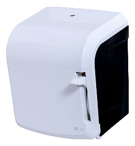 DISPENSER P/ PAPEL BOBINA AUTO CORTE BRANCO/PRETO - ELISA
