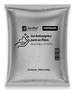 GEL ANTISSÉPTICO 70% 400ML - SANTHER PROFISSIONAL