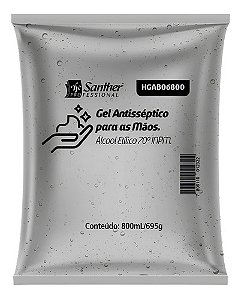 GEL ANTISSÉPTICO - SANTHER PROFESSIONAL 800ML