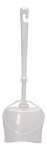 ESCOVA SANITÁRIA COM SUPORTE PLÁSTICO BRANCO - SUPERPRO