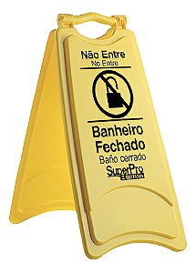 PLACA SINALIZADORA CAVALETE - BANHEIRO FECHADO