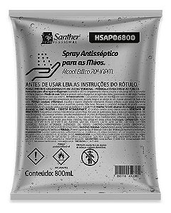 SPRAY ANTISSÉPTICO - SANTHER PROFISSIONAL 800ML