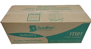 TOALHA PAPEL INOVATTA FOLHA SIMPLES INTERFOLHA 2400 FOLHAS
