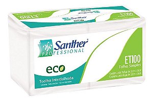 PAPEL TOALHA INTERFOLHA 3 DOBRAS COM 2400 FOLHAS - SANTHER