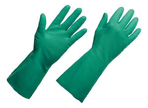 LUVA NITRÍLICA SUPERPRO VERDE COM FORRO, TAMANHO M  01 PAR