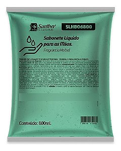 SABONETE LÍQUIDO FRAGRÂNCIA HERBAL 800ML - SANTHER  PROFISSIONAL