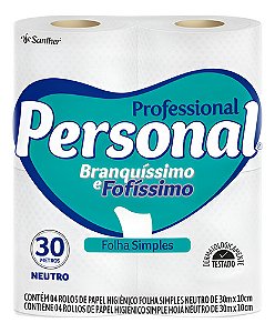PAPEL HIGIÊNICO ROLO PERSONAL PROFESSIONAL NEUTRO FOLHA SIMPLES