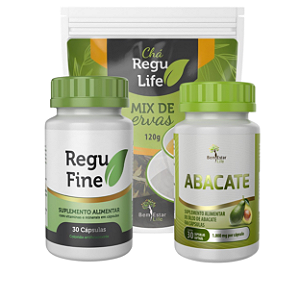 Regu Fine + Óleo de Abacate + Chá Regu life pacote - Trio Emagrecedor forte Bem Estar Life