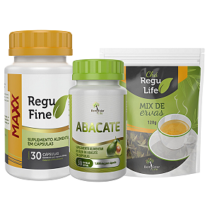 Regu Fine Maxx Termogênico 7x mais potente + Óleo de abacate 30 cápsulas Bem Estar Life + Chá Regulife Bem Estar Life