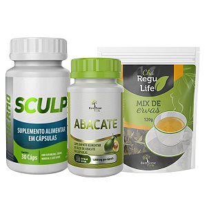Sculp Thermo e Óleo de Abacate e  Chá Regu Life Bem Estar Life