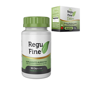 Regu Fine Groselha Negra 30 cáps. e Regu Fine Detox- Bem Estar Life