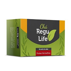Chá Emagrecedor Detox Regulife 30 Sachês Frutas Vermelhas Bem Estar Life