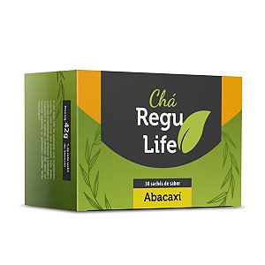 Chá Regu Life 30 Sachês Sabor Abacaxi Bem Estar Life