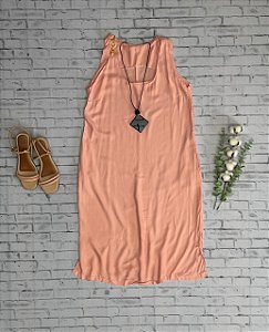 Vestido de Viscolinho com Detalhe na Alça