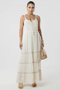 Vestido Longo Boho Chic Detalhe Laise