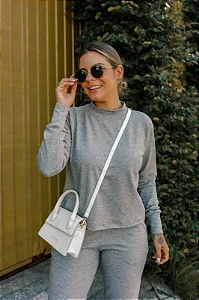 Conjunto Feminino Comfy Cinza Mescla