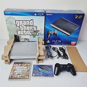 499- Console PS3 Playstation 3 Super Slim GTA 5