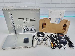 J102- Console PS2 Playstation 2 Prata funcionando perfeitamente