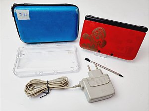 J161- Console Nintendo 3ds xl Mario Red excelente estado