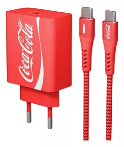 KIT DE CARREGADOR PD CHARGER USB-C PD 20W VERMELHO - IWILL
