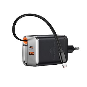 FONTE WIWU HELIX 45W USB-A + USB-C PRETO