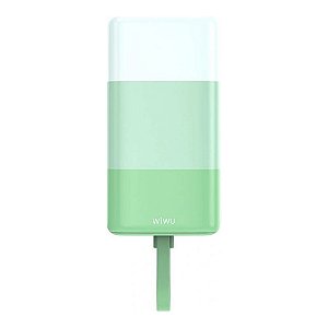 CARREGADOR PORTÁTIL WIWU CANDY POWER BANK 10000MAH VERDE