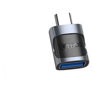 ADAPTADOR OTG HREBOS ECHOLINK TIPO C PARA USB-A 5GBPS AD-706C