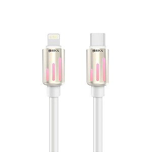 CABO HREBOS MECHANICAL LED 60W USB-C X LIGHTNING 1,8M BRANCO CB-377I