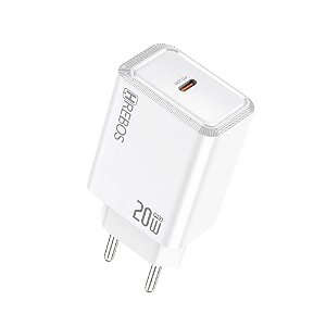 CARREGADOR HREBOS AXION CHARGE 20W USB-C PD GAN BRANCO CRG-262