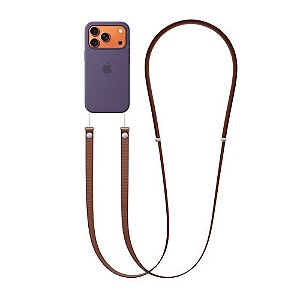 CORDÃO WIWU CROSSBODY STRAP PARA CELULAR MARROM