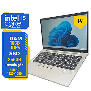 Notebook Hp Elitebook 840 G7 Core I5 10ª 16gb Ssd 256gb 14