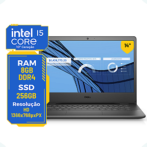 Notebook Dell Vostro 3401 Core I5 10ª 8gb 256gb Ssd 14