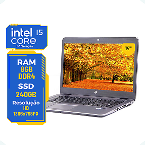 Notebook Hp Elitebook 840 G3 Core I5-6300u 8gb Ssd 240gb