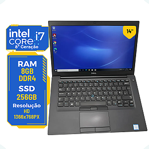 Notebook Dell Latitude 7490 I7-8650U 8gb Ssd 256gb 14" Wifi