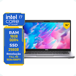 Notebook Dell Latitude 5410 Core I7-10610u 16gb Ssd 256gb