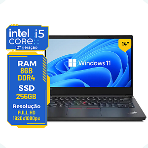 Notebook Lenovo Thinkpad E14 Core I5-10210u 8gb Ssd 256gb